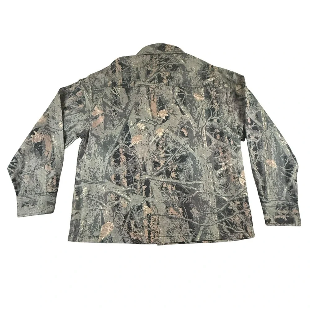 NOMAD Camo Shirt Jacket Men's L Snap Button Workwear Hunting Streetwear Canvas - Picture 2 of 9
